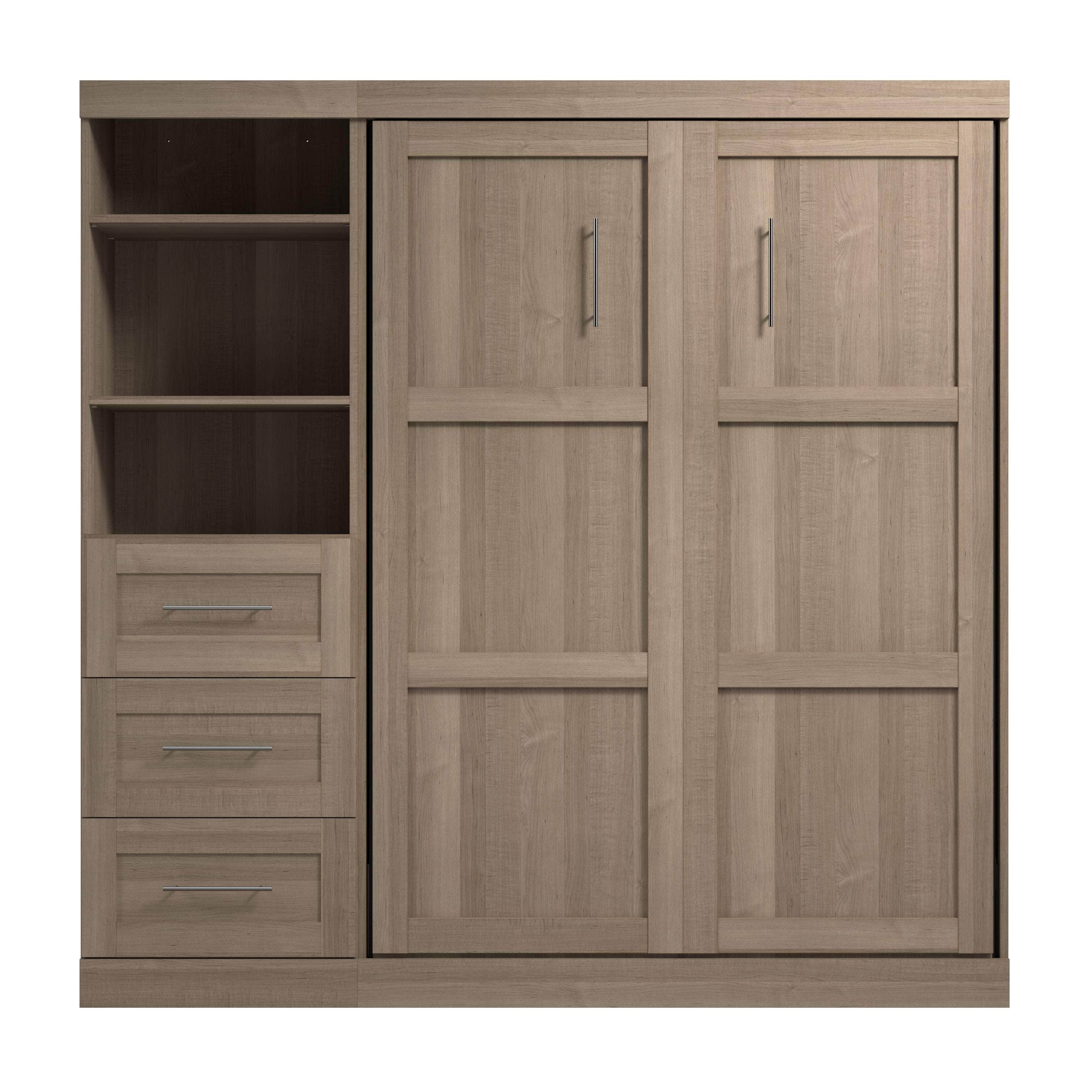 Pur Full Murphy Wall Bed with Storage Drawers - 84