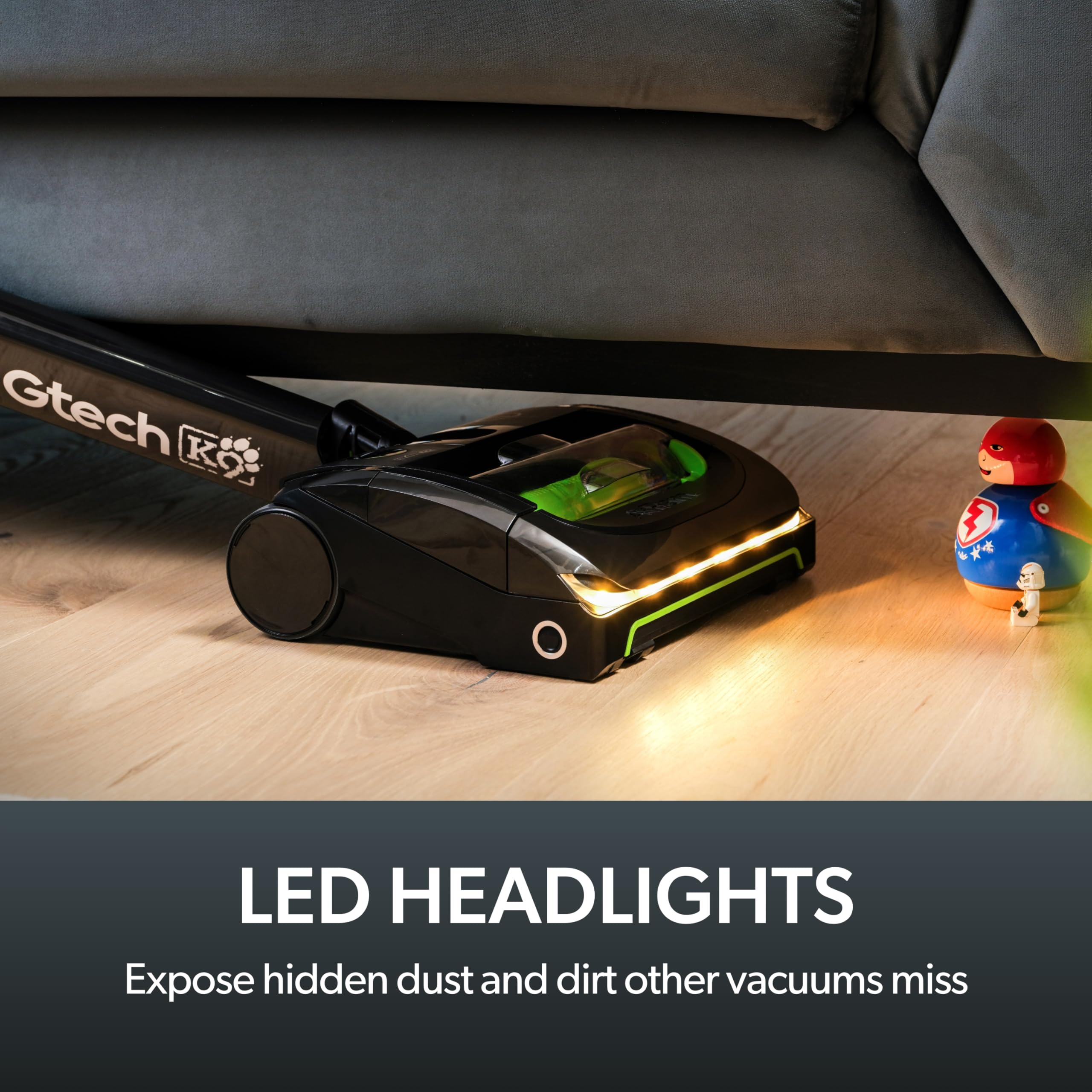 Gtech AirRAM 2 K9 Cordless Vacuum Cleaner for Pet Hair - 22V Rechargeable Lightweight (7 lbs) Stick Vacuum for Carpets & Hard Floors - Includes Scented Cartridges - Perfect for Homes with Pets, Car Interiors & Stairs Cleaning