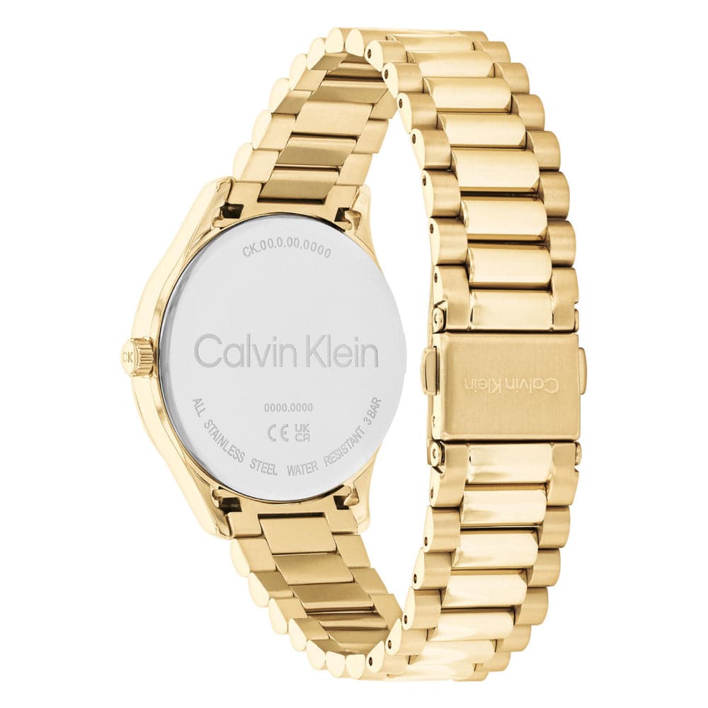 Calvin Klein Women's Watch with Silver Dial & Gold Stainless Steel Strap - Model 25200232 | Elegant Fashion Accessory for Office, Party & Everyday Wear