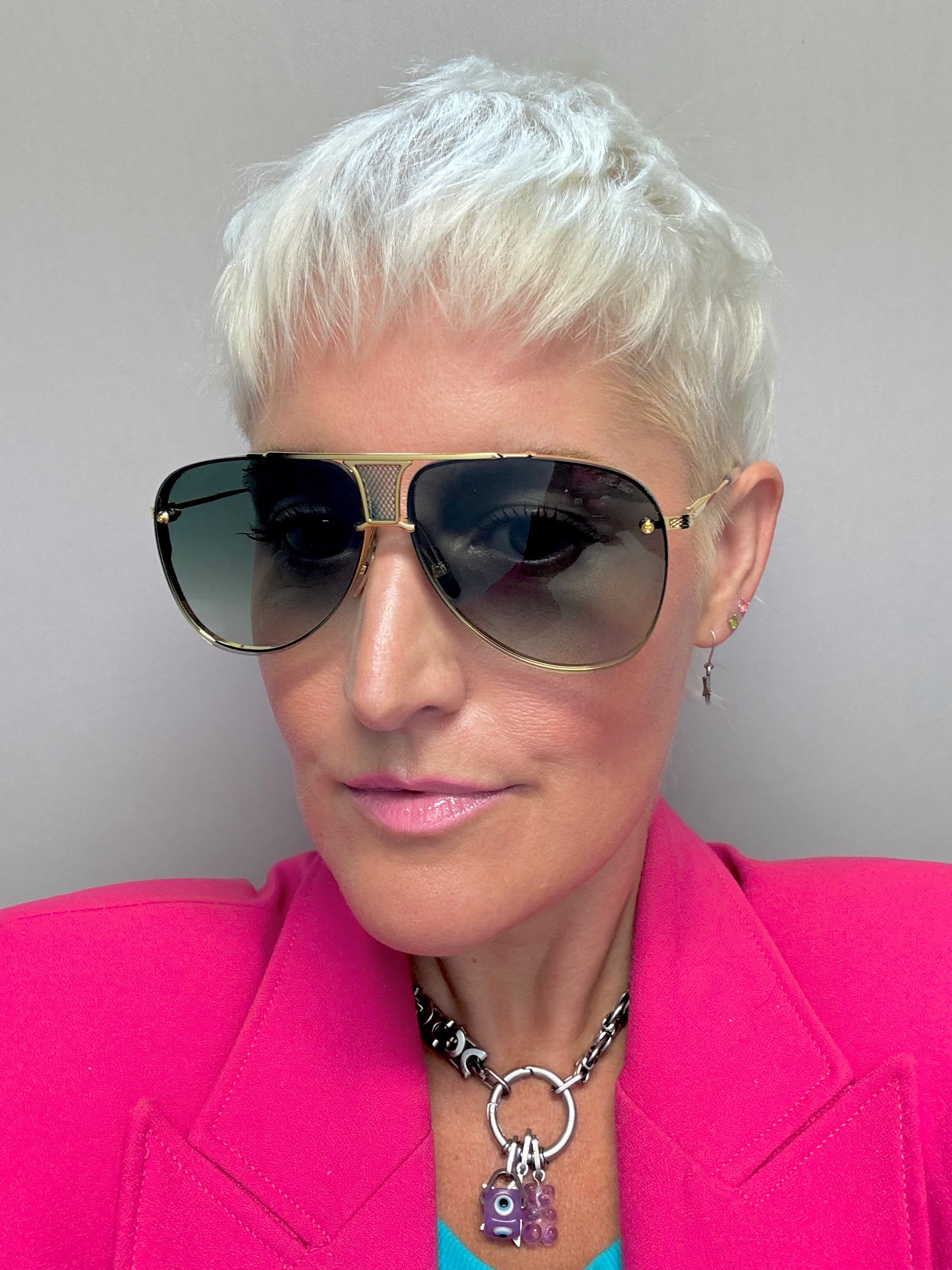 Dita Decade Two 2082 L Gold Clear Sunglasses - Luxury Designer Shades for Men & Women - Perfect for Driving, Beach & Outdoor Activities