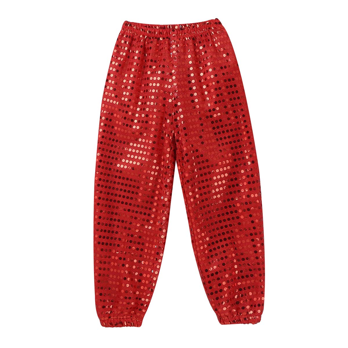 YEAHDOR Kids Glitter Sequins Dance Pants - Hip Hop Jazz Street Dance Costume for Girls & Boys, Solo & Group Competition | Perfect for Performances, Recitals & Dance Classes