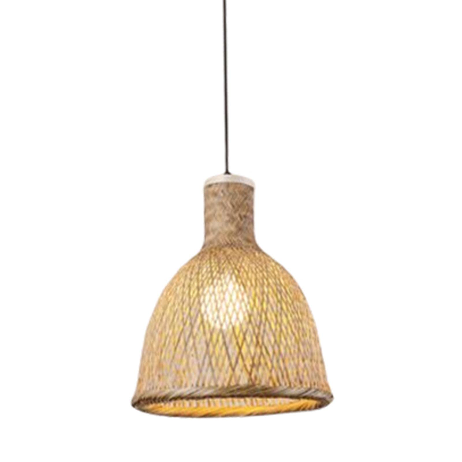 Bothyi Wooden Pendant Light Fixture - 30x40cm Modern Hanging Lamp for Restaurant, Living Room, Bedroom & Kitchen Decor | Perfect for Dining Areas, Entryways and Cozy Spaces
