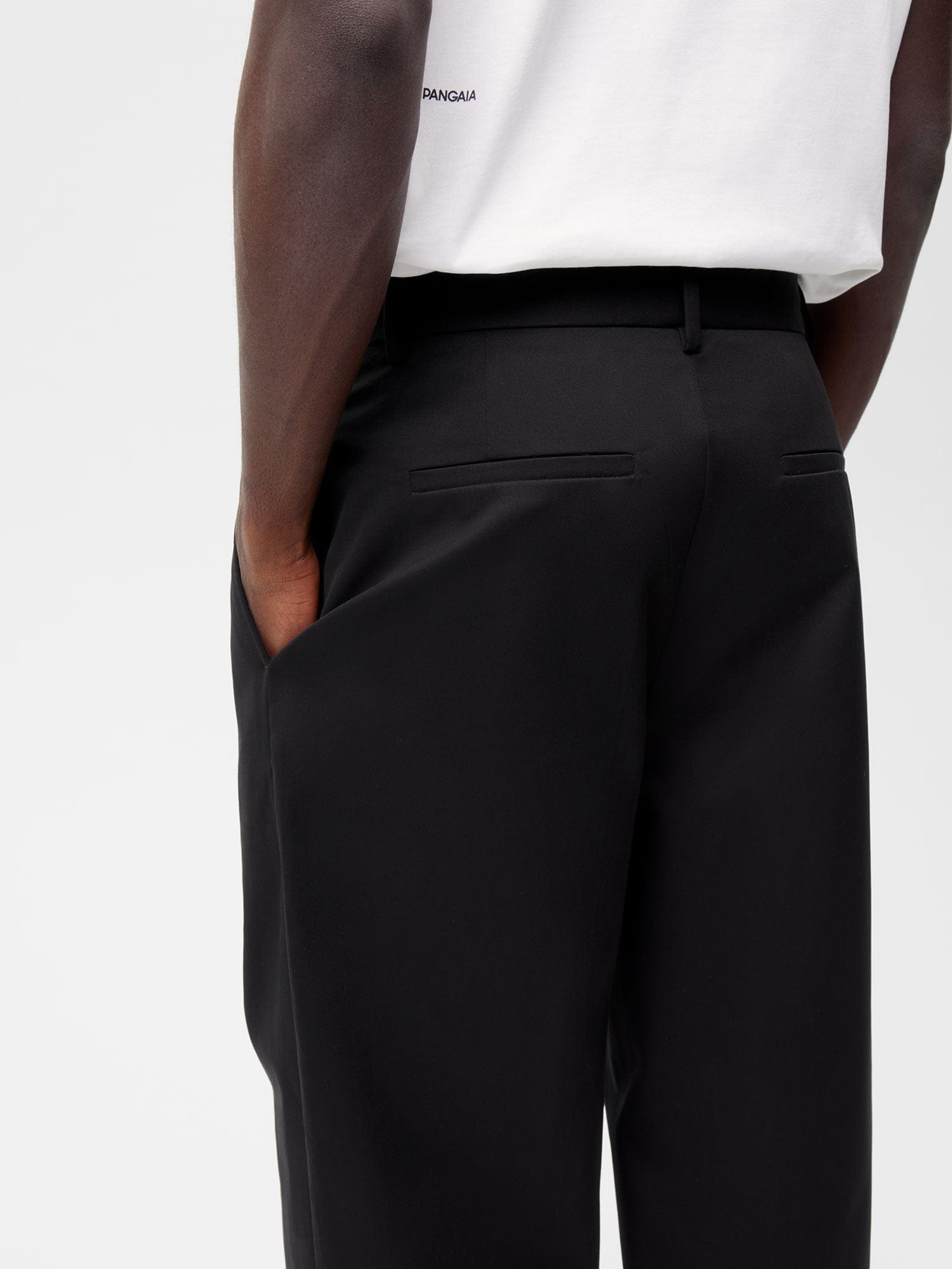 Premium Men's Organic Cotton Tailored Dress Pants - Slim Fit Black Business Casual Trousers for Office, Wedding & Formal Occasions