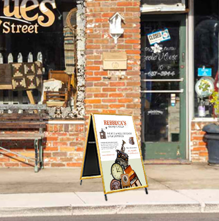 48x48 A-Frame Sign Holder - Wood Snap Frame with 1.25