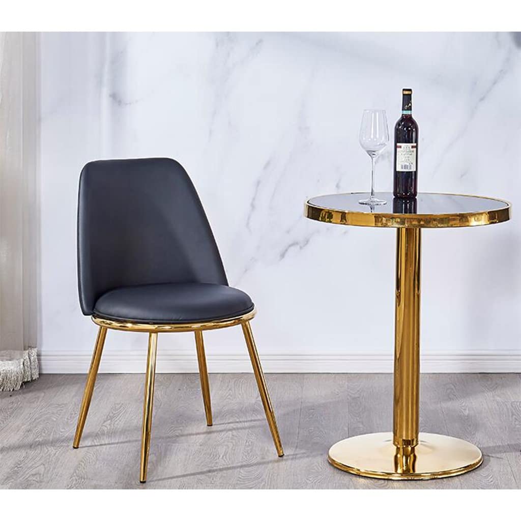 Modern White Dining Chairs with Gold Metal Legs - PU Cushioned Wingback Accent Chairs for Kitchen, Dining Room, Living Room & Bedroom - Elegant Vanity Chair with Sturdy Metal Base (Red) - Perfect for Home Decor, Dinner Parties & Cozy Reading Nooks