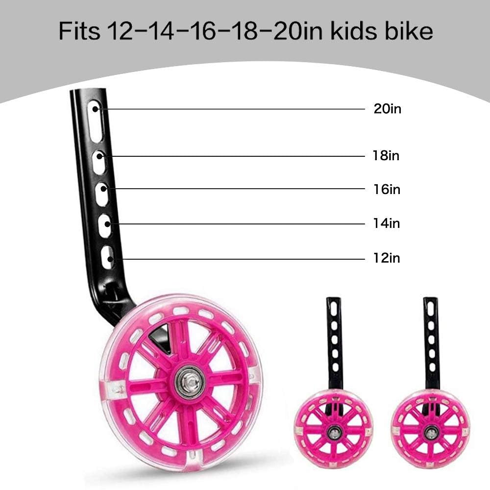 Anyingkai Universal Bike Stabilizer Training Wheels for Kids - Adjustable Bicycle Auxiliary Support Wheels for Children's Bikes | Perfect for Learning to Ride & Balance Training