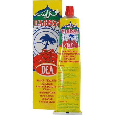Harissa Hot Red Sauce in Tube - North African Spicy Condiment, 120g (4.2oz) - Perfect for Grilling, Roasting, and Middle Eastern Cuisine