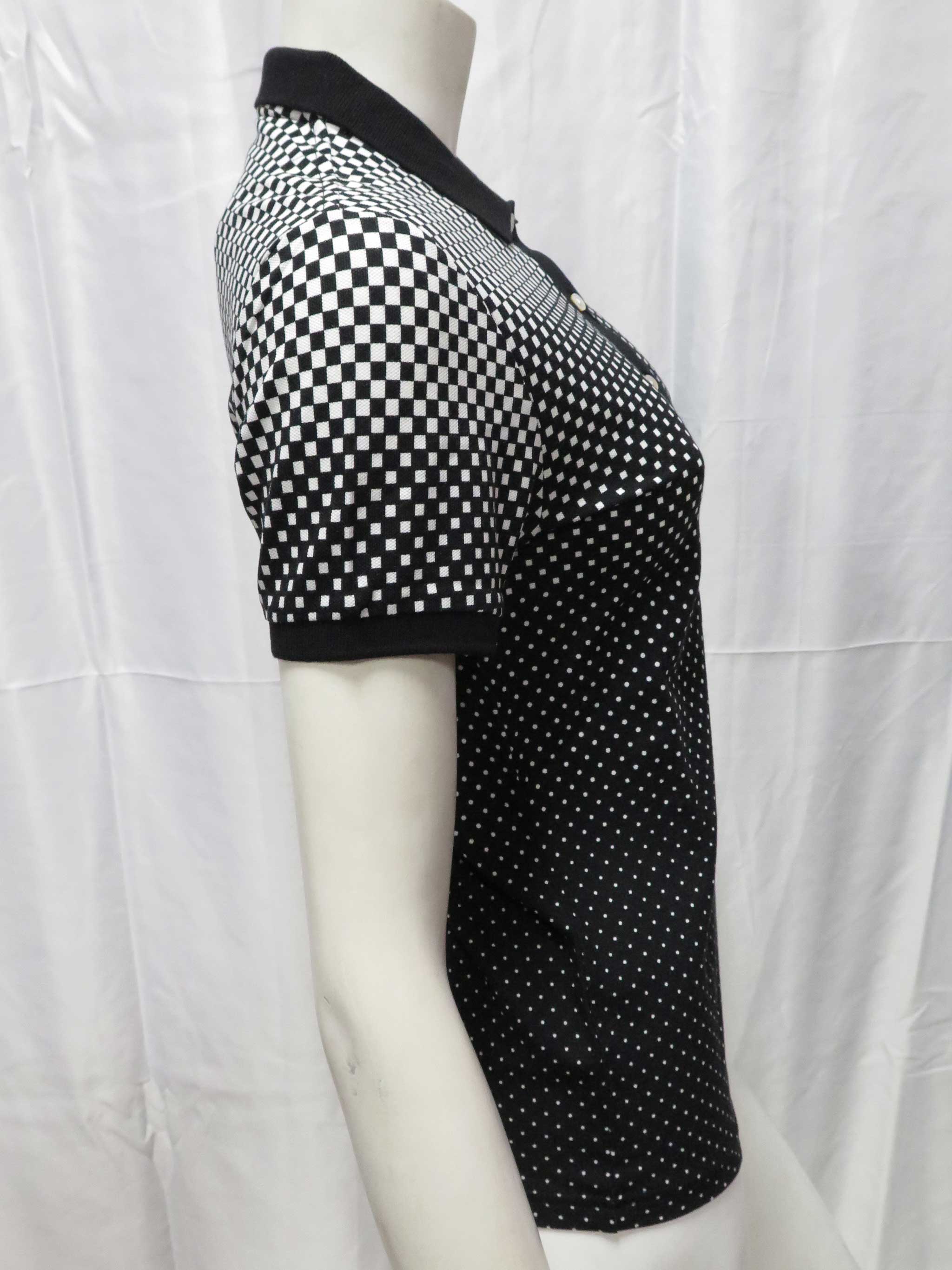 Women's Black Ombre Print Optical Illusion Blouse - Stylish & Trendy for Work, Parties & Casual Outings