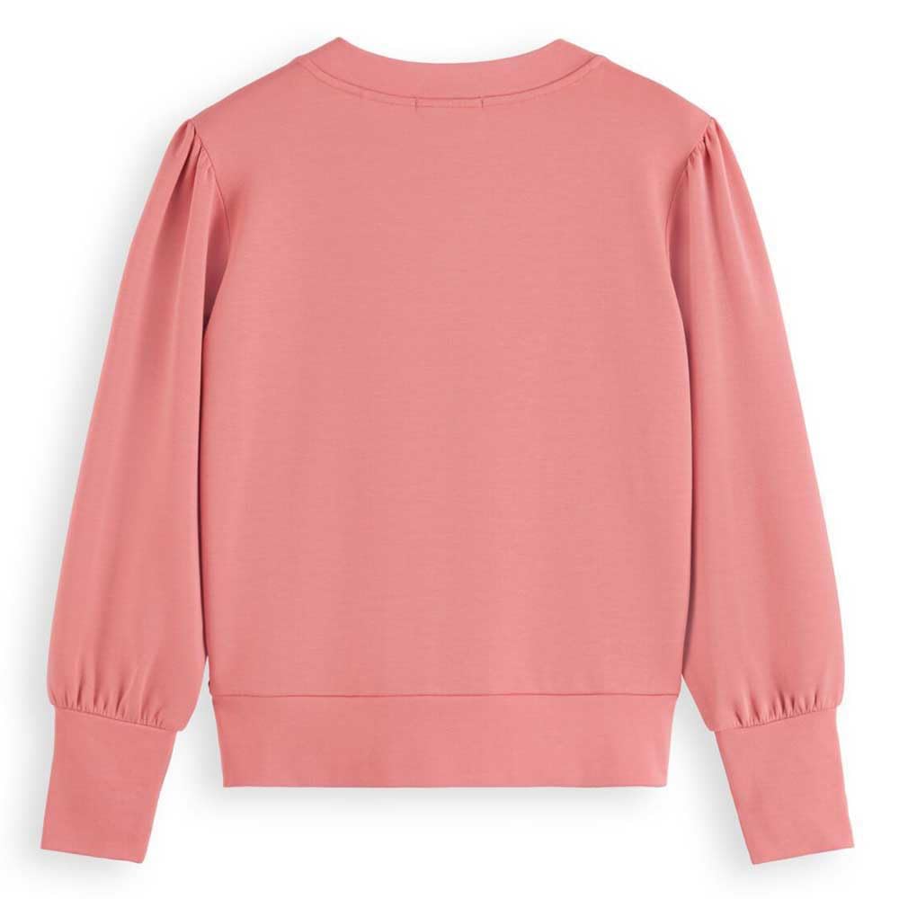 Scotch & Soda Women's Ruched Yoke Seam Modal Sweatshirt - Soft & Stylish Pullover for Casual Wear, Lounge & Everyday Comfort