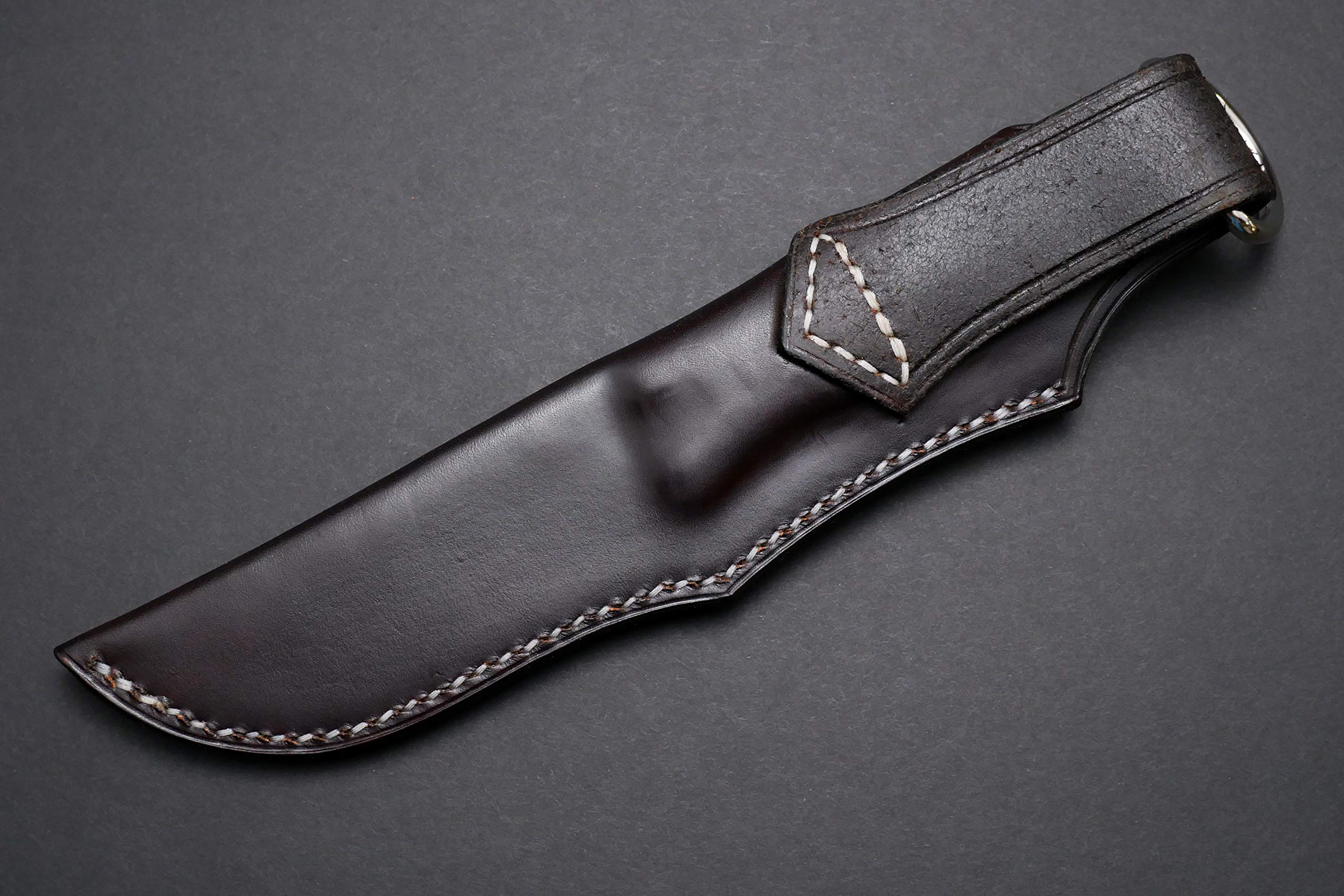 Handmade Custom Leather Sheath Cover Holster for Benchmade Saddle Mountain Skinner Knife - Perfect for Hunting, Camping & Outdoor Adventures