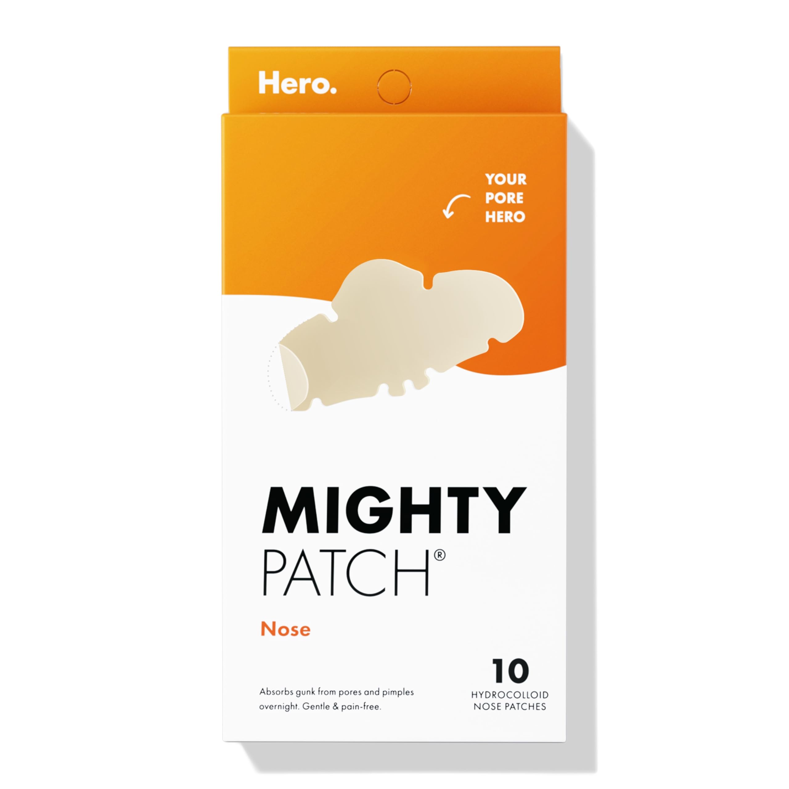 Hero Cosmetics Mighty Patches for Acne - XL Hydrocolloid Pimple Patches for Overnight Treatment | 10 Count | Perfect for Travel & Daily Skincare
