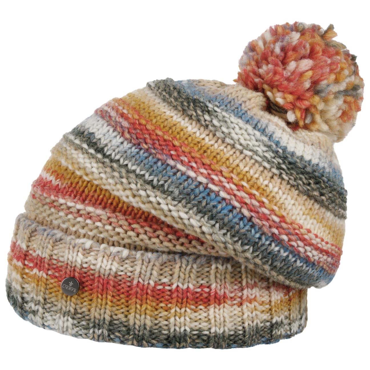 Lierys Faux Fur Pompom Beanie - Soft Winter Knit Hat for Women & Men - Cozy Cold Weather Accessory for Skiing, Snowboarding & Outdoor Activities