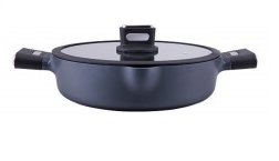Premium 28cm Sapphire Cookware Pot – 2nd Gen Nonstick Ceramic Frying Pan for Sauteing, Boiling & Slow Cooking – Durable & Scratch-Resistant Kitchen Essential
