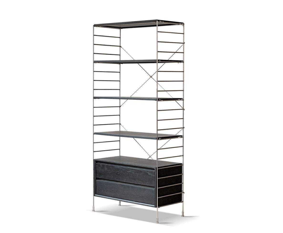 out of stock Smoked color hanger B type 0.82 meters double drawer  partition  4  metal frame 0.82 meters 32.2х16.1х74 inch (82.6х41.3х185.5сm)