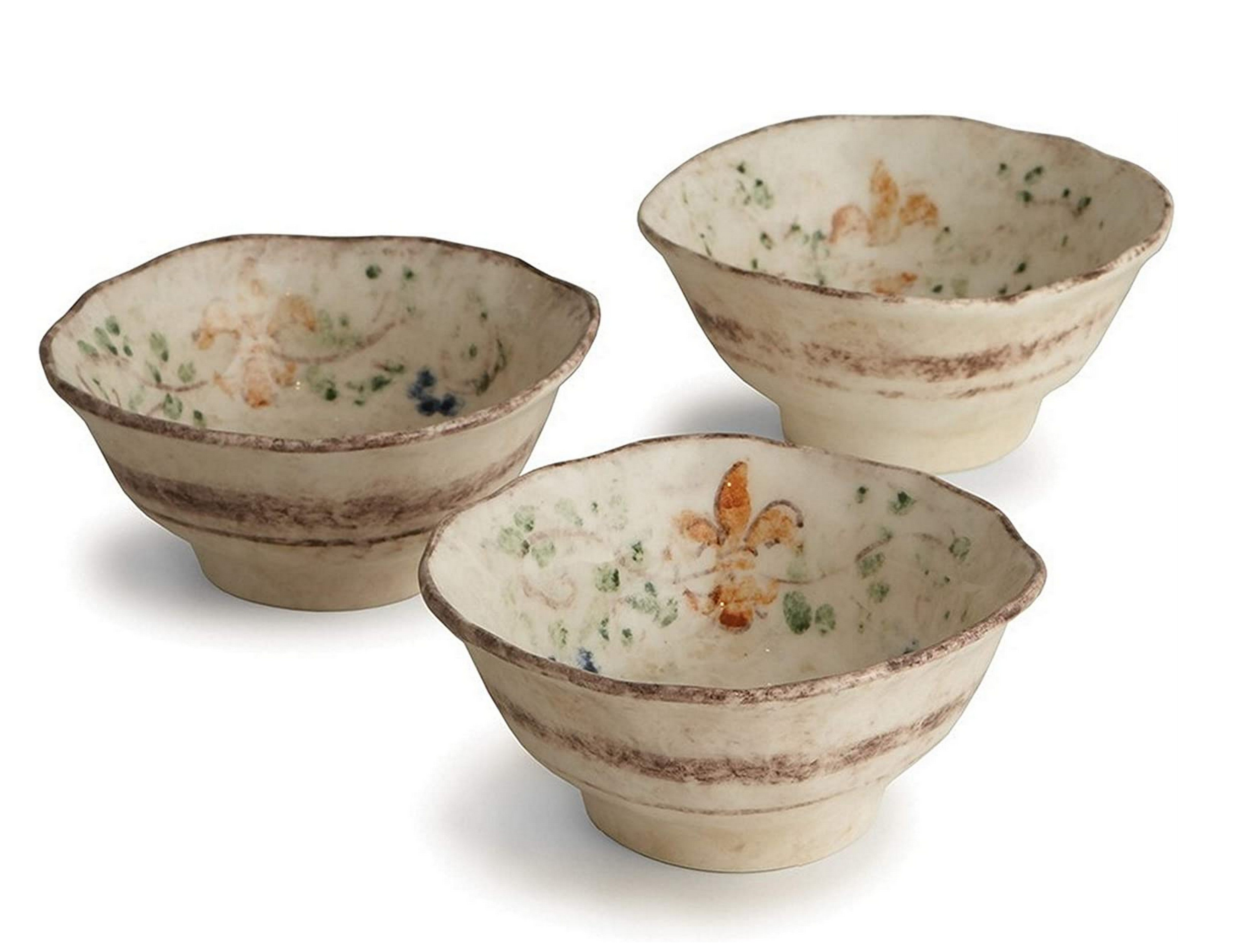 Arte Italica Medici Dipping Bowl Set - Elegant Cream Ceramic Appetizer Bowls for Olive Oil, Sauces & Dips - Perfect for Entertaining, Dinner Parties & Italian Cuisine