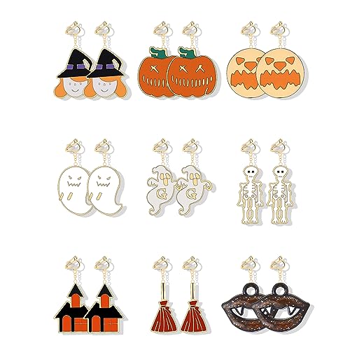 A2：9pairs halloween earrings