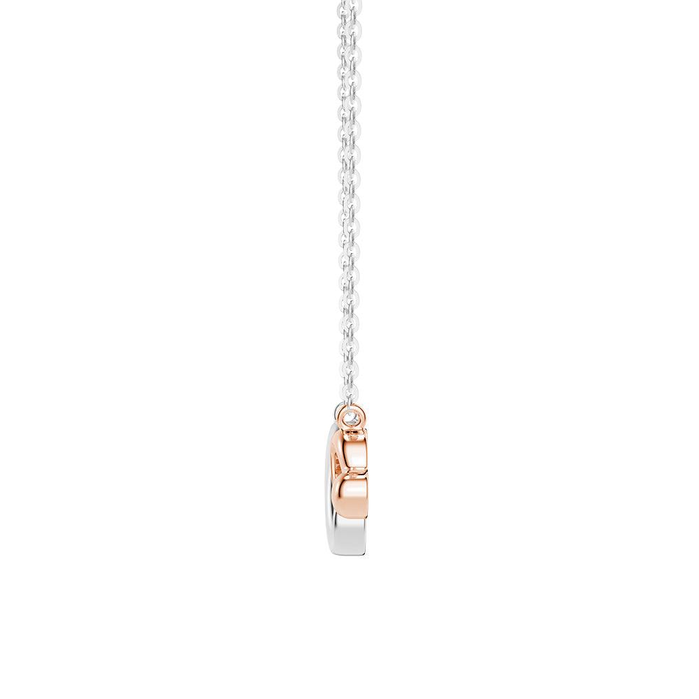 Two-Tone Infinite Love Heart Link Infinity Necklace for Women - Romantic Gift for Anniversary, Valentine's Day & Special Occasions