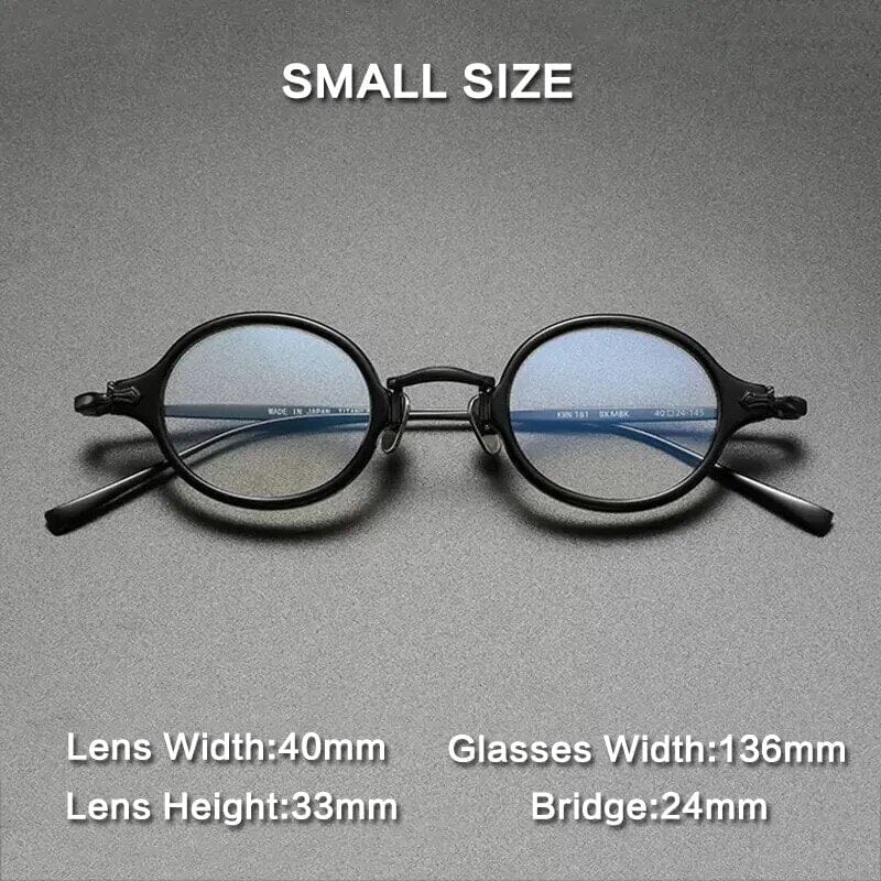 Drew Round Titanium Eyeglass Frames - Lightweight & Durable Metal Glasses for Men & Women - Perfect for Reading, Driving & Fashion Accessories