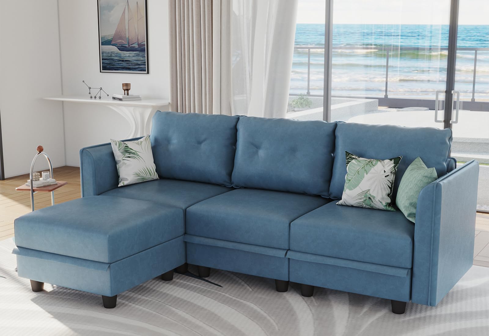 Modular Sectional Sofa with Storage - 86.2
