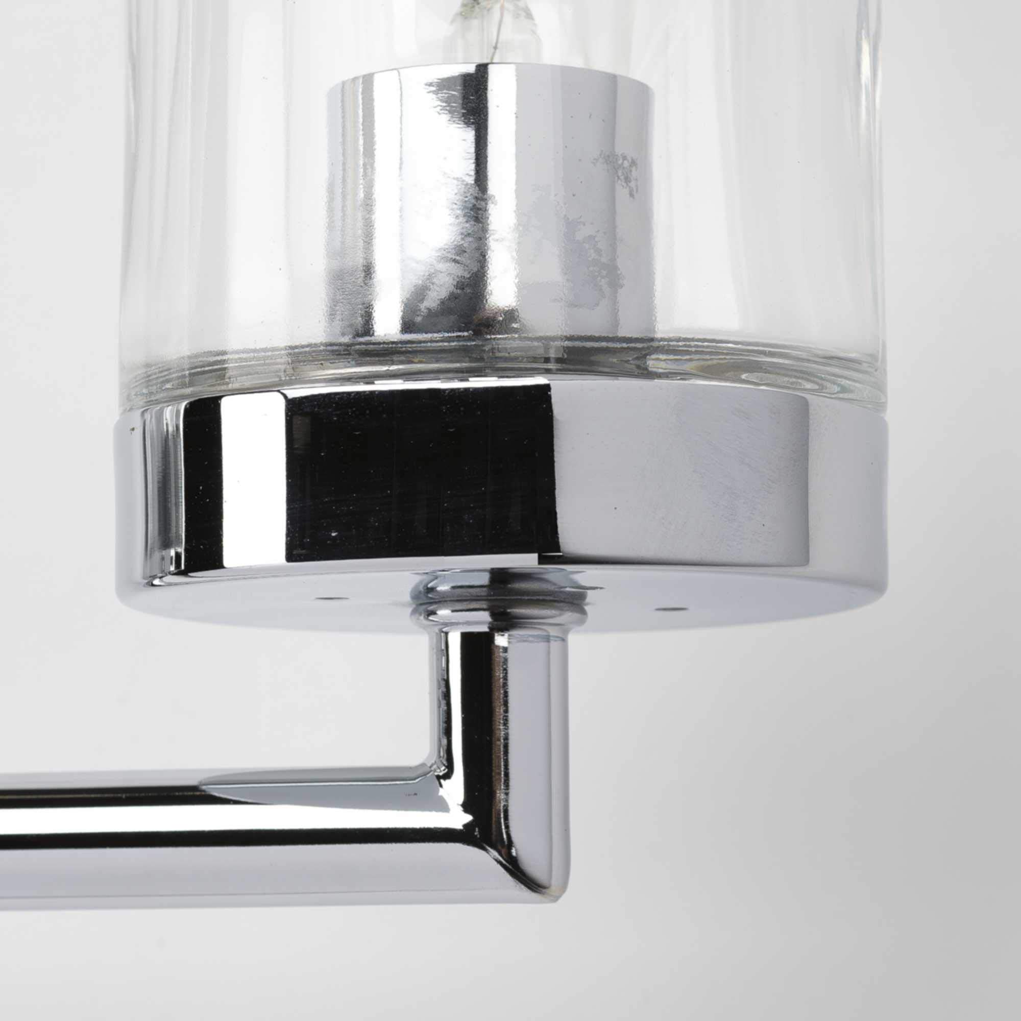 Progress Lighting Signal Collection 1-Light Clear Glass Coastal Bath Vanity Light in Polished Chrome - Perfect for Bathroom, Powder Room, and Coastal-Themed Home Decor