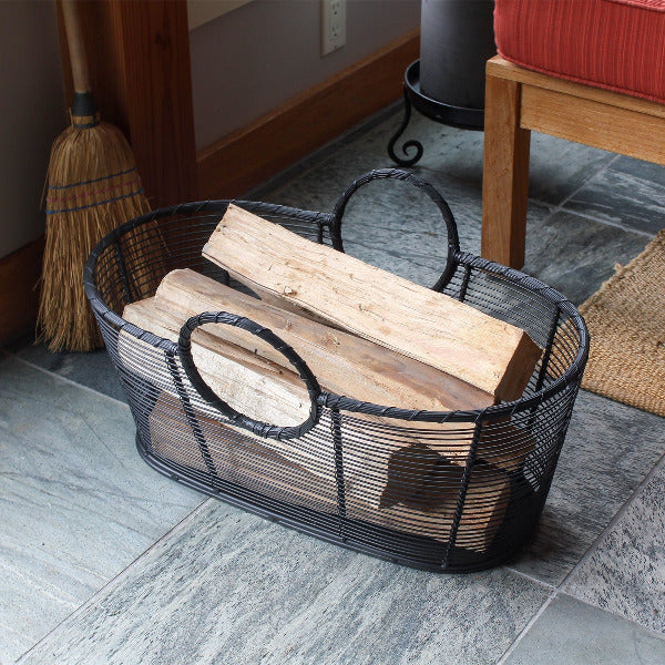 Achla Designs Harvest Basket - Handwoven Willow Basket for Farmers Market, Picnics & Home Decor - Perfect for Fresh Produce, Bread & Floral Arrangements