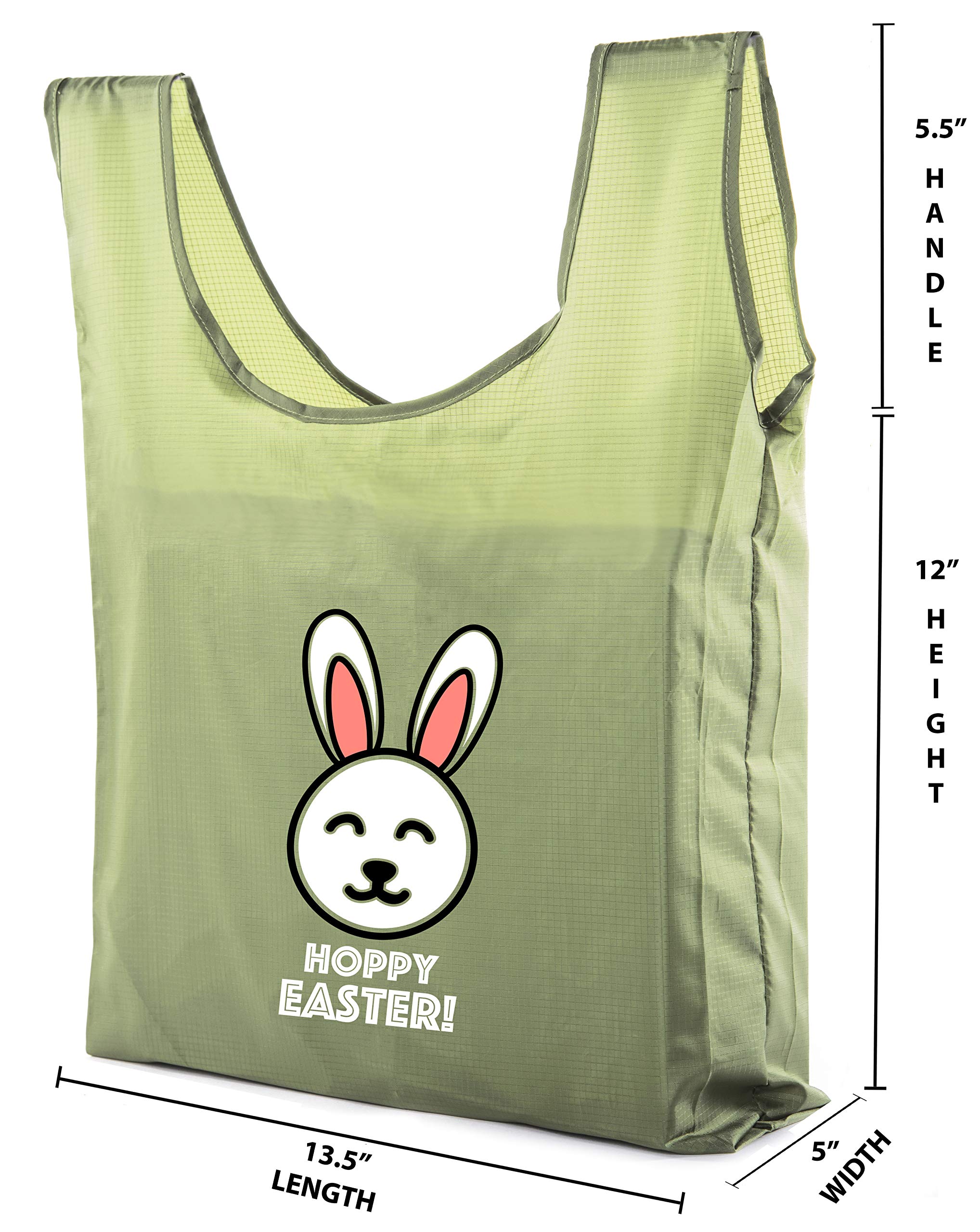 Easter Basket Bags - Bulk Reusable Grocery Tote Bags for Easter Egg Hunt & Spring Celebrations - Durable Eco-Friendly Cotton Easter Bunnies Gift Bags - Perfect for Easter Party Favors, Egg Hunt Events & Spring Festivals