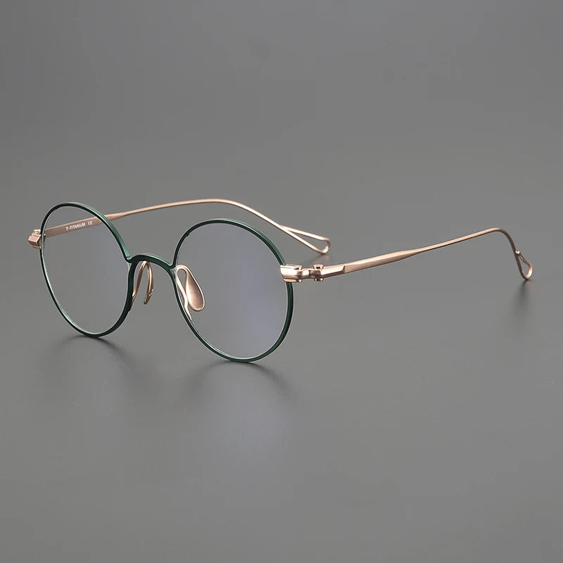 Stylish Black Full Rim Round Titanium Eyeglasses for Women - Lightweight & Durable Frame - Perfect for Office, Reading & Everyday Wear (Model 942152)