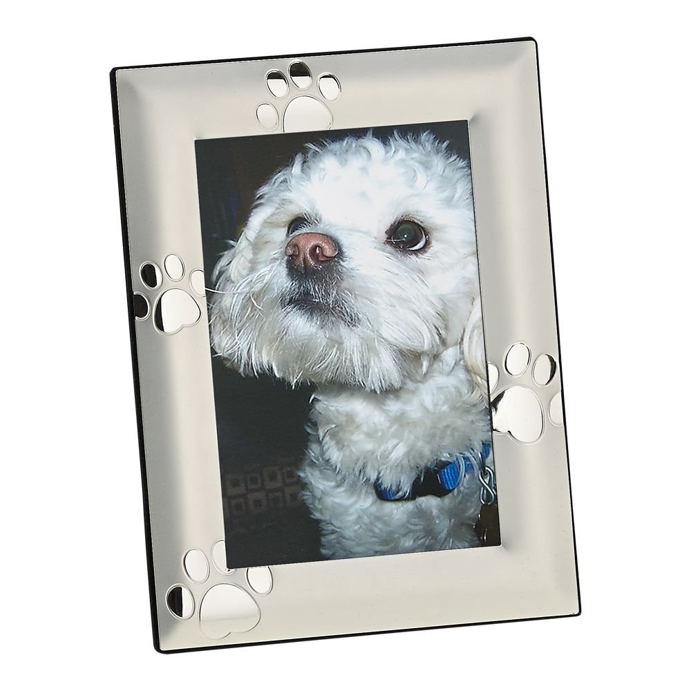 GIFTS PLAZA Silver Metal Best Friend Paw Picture Frame 4x6 - Perfect for Pet Lovers, Home Decor, and Gift Giving