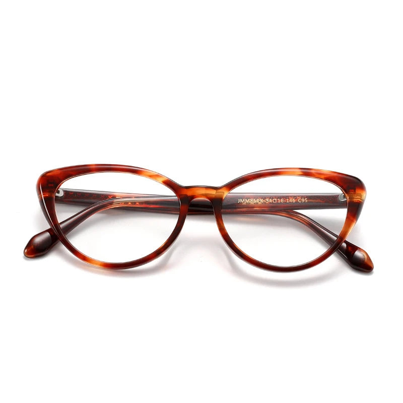 Aror Women's Full Rim Oval Cat Eye Acetate Eyeglasses 94861 - Stylish Retro Frames for Work, Reading & Fashion | Lightweight & Durable Glasses for Women