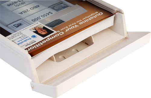 12 Pack White Snap Shut Brochure Holders - Durable Flyer Display Boxes for Retail, Events & Outdoor Use - Bulk Wholesale Storage Solution for Menus, Catalogs & Promotional Materials