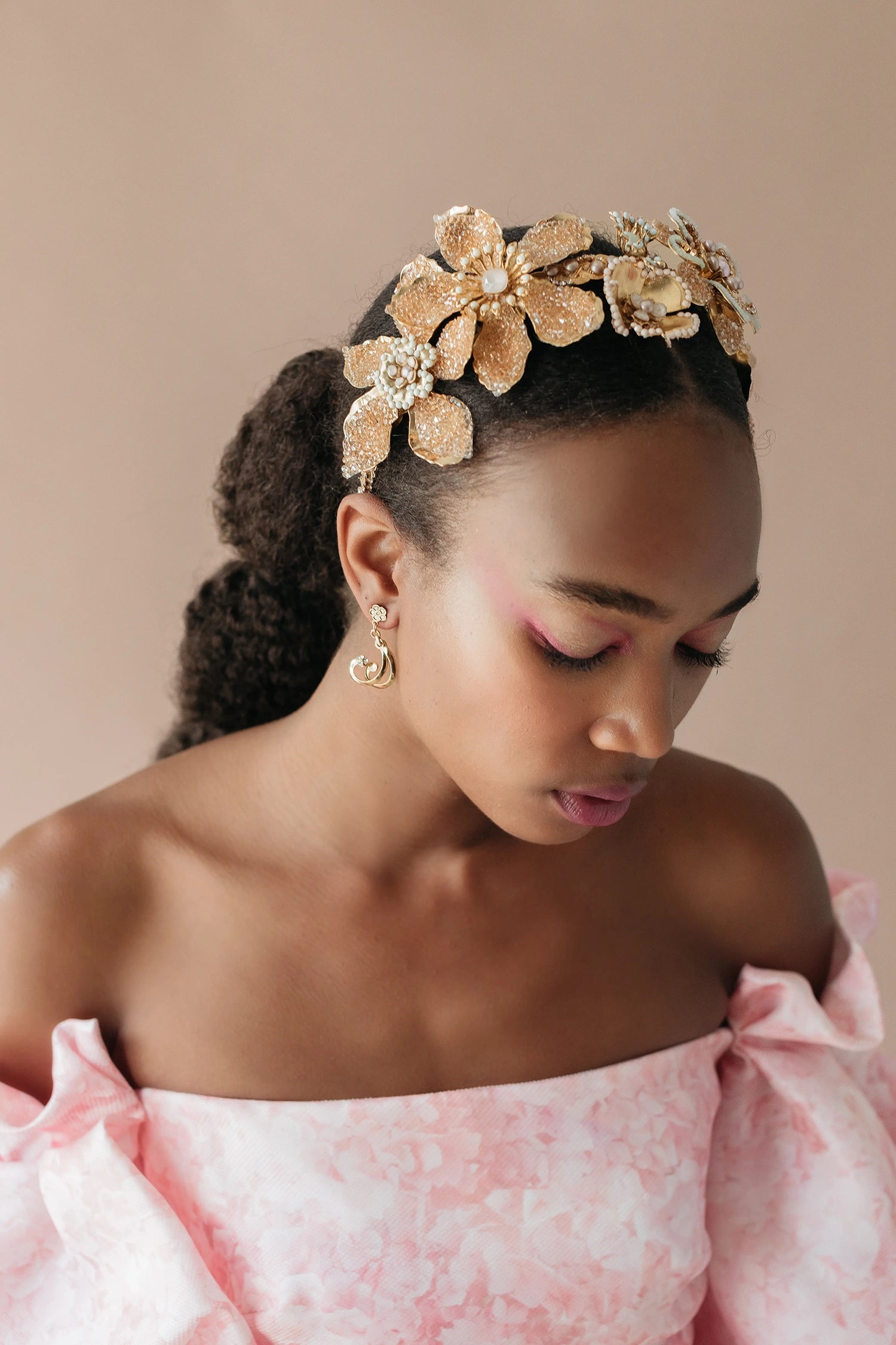 Golden Goddess Headband for Women - Elegant Hair Accessory for Parties, Weddings & Special Occasions | Boho Chic Style