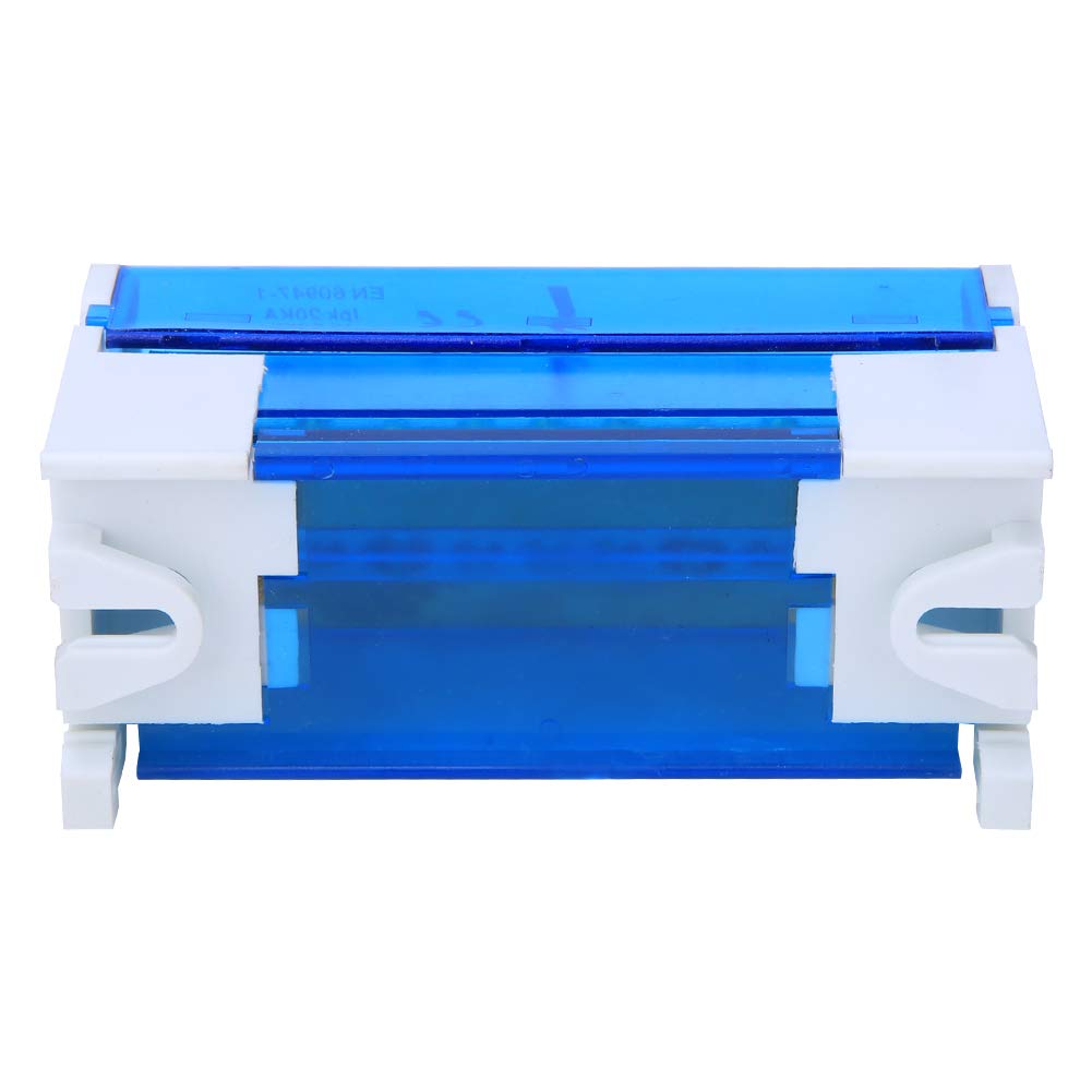 Din Rail Mount Terminal Block Junction Box - Transparent Dustproof Cover for Power Distribution - Ideal for Industrial Control Panels & Electrical Cabinets