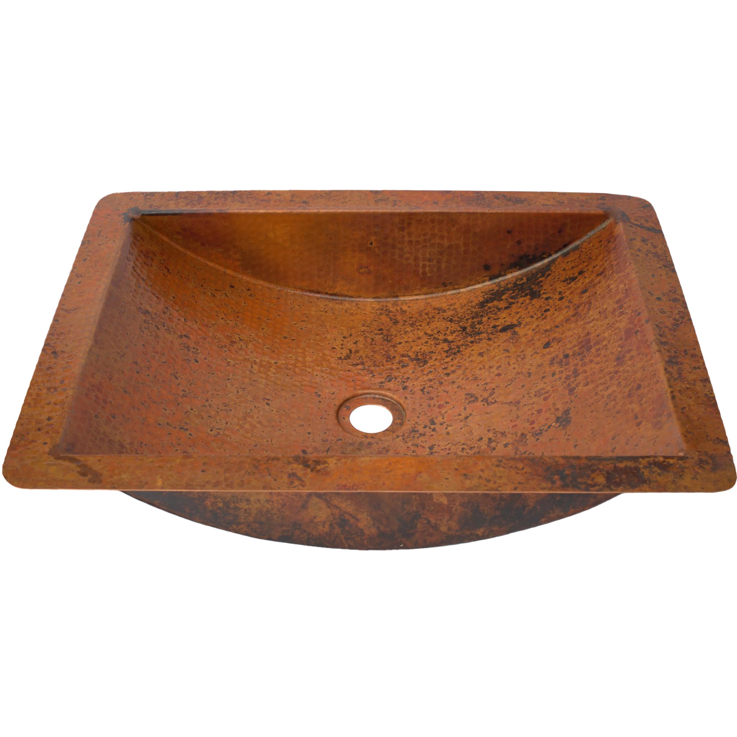 Novatto MERIDA Copper Bathroom Sink - Handcrafted Natural Copper Vessel Sink for Modern & Rustic Bathrooms - Perfect for Farmhouse, Spa, and Luxury Home Decor