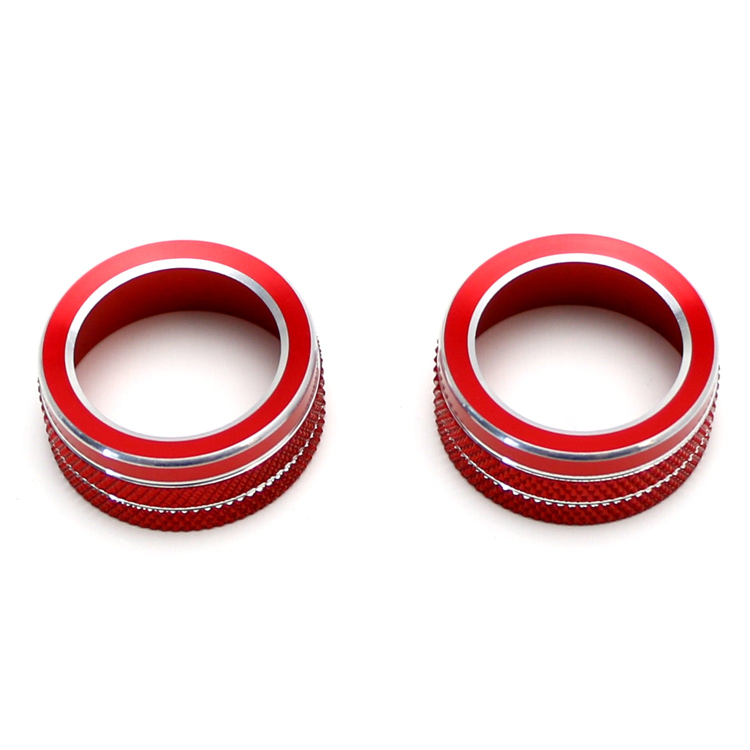 2PCS Red AC Climate Control Switch Knob Ring Covers for 2019+ Toyota Corolla Hatchback - Upgrade Interior & Protect Buttons (Perfect for Daily Driving & Car Enthusiasts)