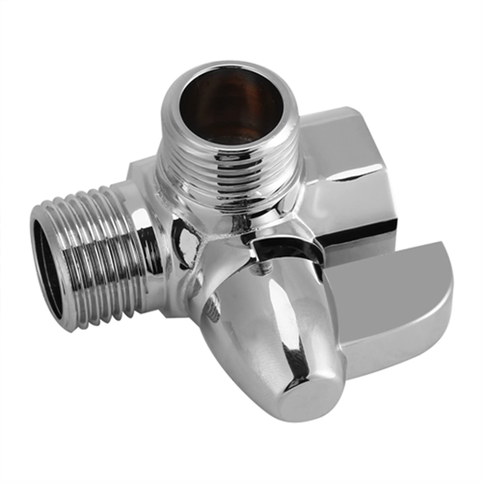 3-Way Brass Chrome Shower Diverter Valve - G1/2 T-Shaped Adapter for Rainfall Showerhead & Hose Set - 2 Way Splitter for Multiple Shower Configurations - Perfect for Bathroom Renovation & Spa-Like Experience