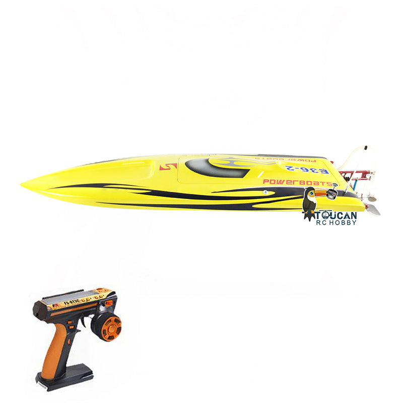 High-Speed E36 Fiberglass 2.4GHz Electric RC Racing Boat with Motor, Servo, ESC & Battery - Ready-to-Run (RTR) Remote Control Boat - 845x245x130mm - 75-80km/h - Perfect for Lakes, Pools & Competitive RC Boat Racing