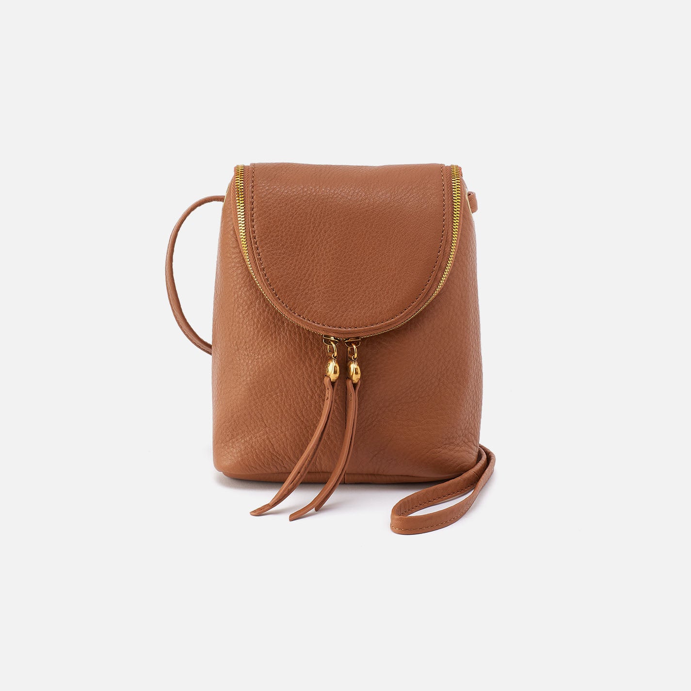 Pebbled Leather Fern Crossbody Bag in Warm Honey - Stylish & Durable Handbag for Women, Perfect for Everyday Use, Work, and Travel