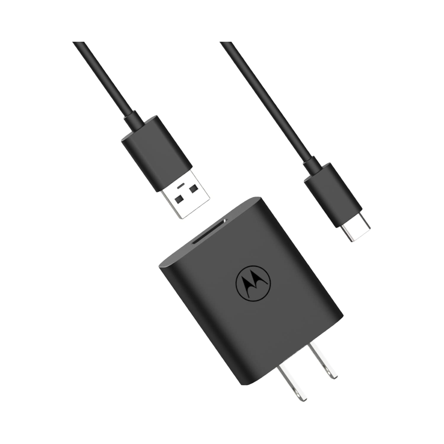 Motorola TurboPower 20 QC3.0 Fast Charger with 1m USB-A to USB-C Cable - Compatible with Moto G100, G Power (2020-2022), G Stylus (2020-2022/5G), One 5G/5G UW/5G Ace Series, Edge/Edge+ - Perfect for Home, Office & Travel Charging