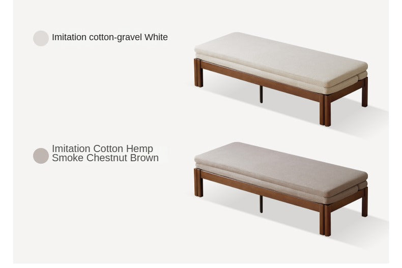 Beech Solid Wood Folding Sofa Bed - Convertible 2-in-1 Furniture for Small Spaces, Guest Room & Studio Apartments