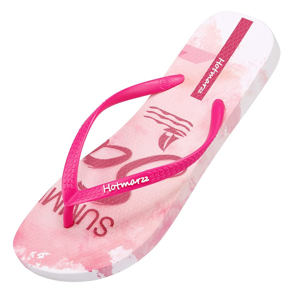 Hotmarzz Women's Flip Flops - Colorful Printed Sandals for Women, Fashion Beach Slippers with Non-Slip Sole | Perfect for Beach, Pool, Vacation & Summer Outfits