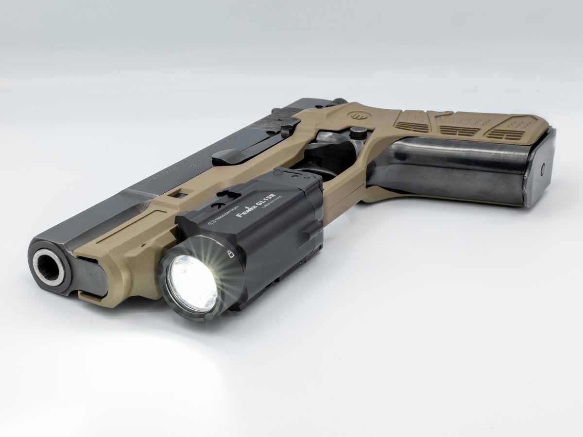 Fenix GL19R Rechargeable Tactical Flashlight for Handguns - Compact Weapon Light with High Lumens for Home Defense, Hunting & Outdoor Adventures (Discontinued Model)