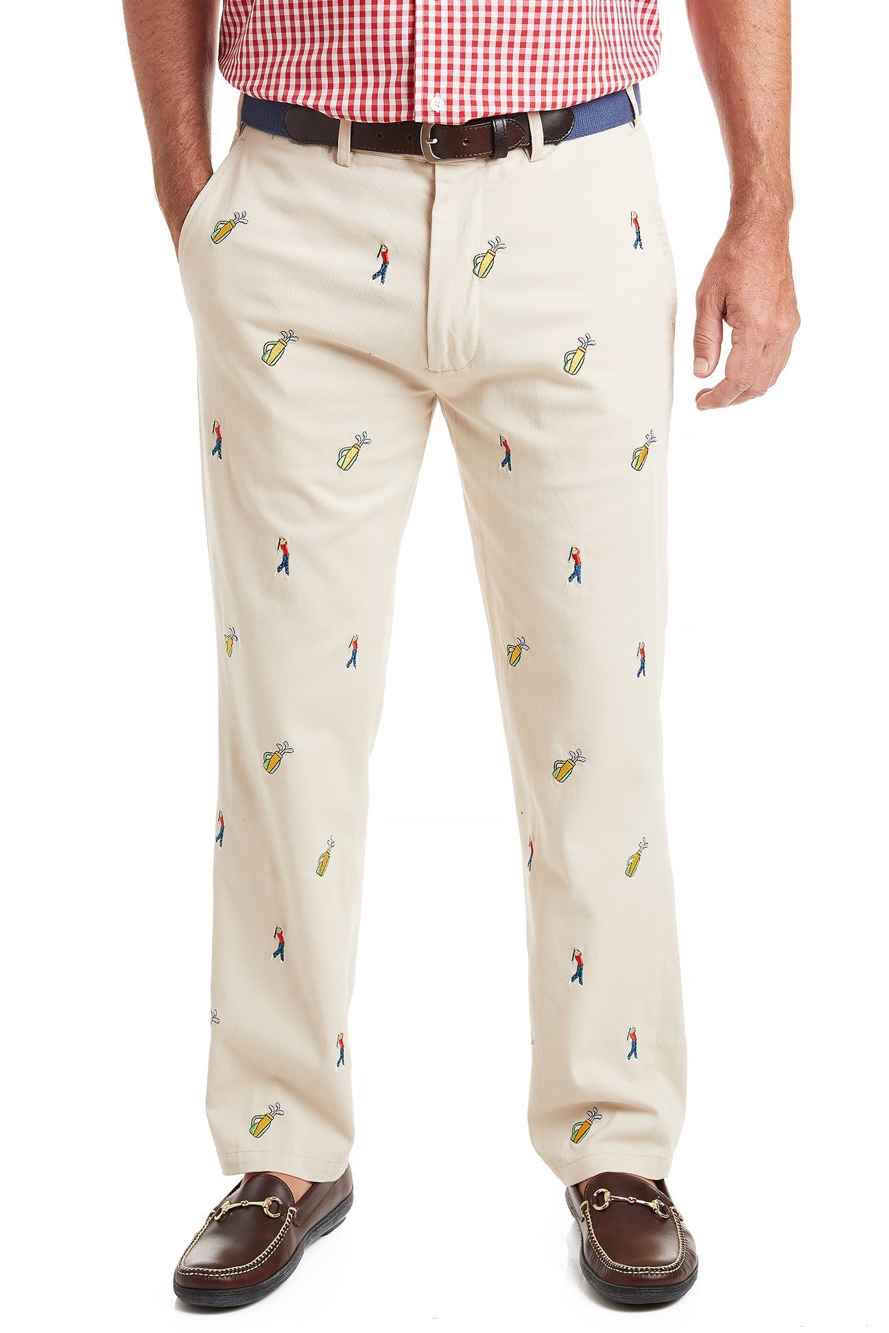 Men's Stretch Twill Harbor Pant with Golf Bag Pocket - Comfortable & Stylish Golfing & Casual Wear