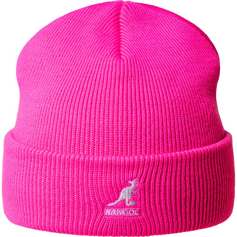 Kangol Acrylic Pull On Beanie Hat for Women & Men - Soft Winter Warm Hat in Electric Pink - Perfect for Skiing, Snowboarding & Outdoor Activities