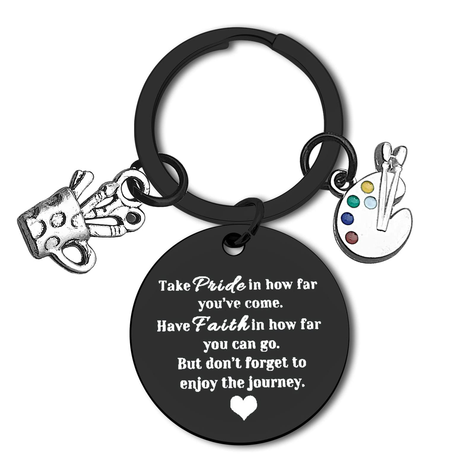 Artist Paint Palette Keychain - Graduation Gift for Art Students & Painters - Inspirational Jewelry for Christmas, Birthday & Encouragement - Perfect for Art Lovers, Creative Professionals & Gift Giving Occasions
