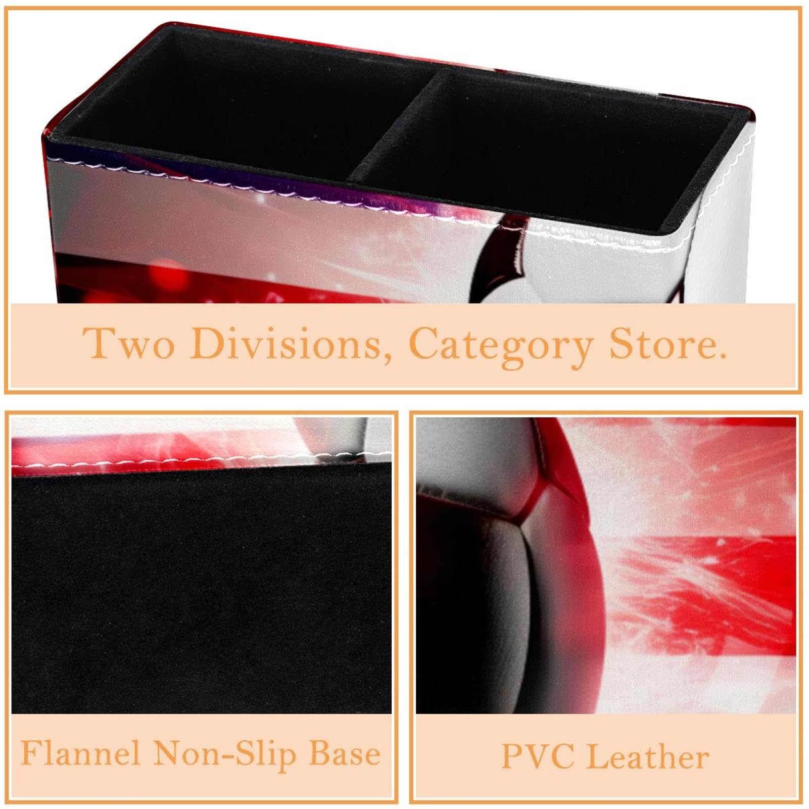 American Flag & Football Pen Holder - Desk Organizer for Pens & Office Supplies | Perfect for Home, Office & School Desks