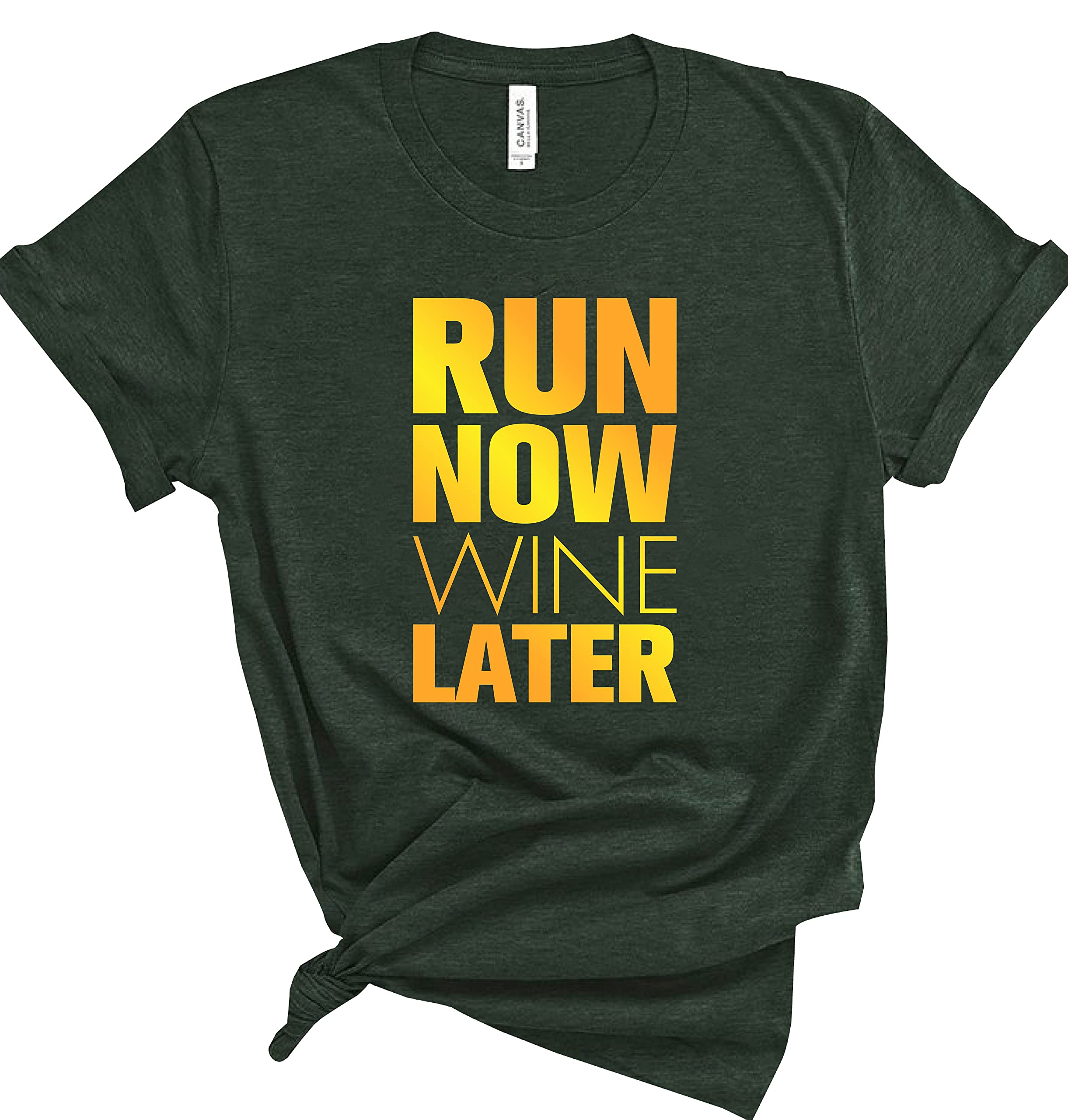 Run Now Wine Later T-Shirt - Funny Gym Motivation Tee for Men & Women - Fitness Workout Graphic Shirt - Perfect Gift for Runners & Wine Lovers - Great for Gym, Workouts, and Casual Wear