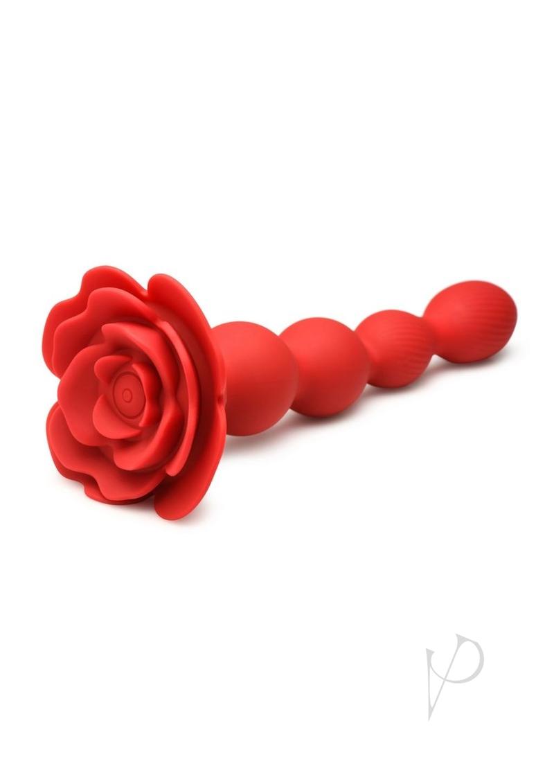 Bloomgasm Rose Twirl Rechargeable Silicone Rotating Anal Beads for Adults - Waterproof & Body-Safe Sex Toy - Perfect for Couples Play & Solo Pleasure