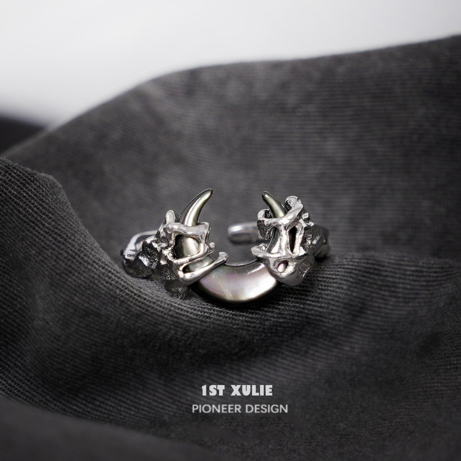 MYTH OF THE MOON Sterling Silver Adjustable Opening Ring™ - Elegant Stackable Jewelry for Women, Perfect for Everyday Wear, Gifts & Special Occasions