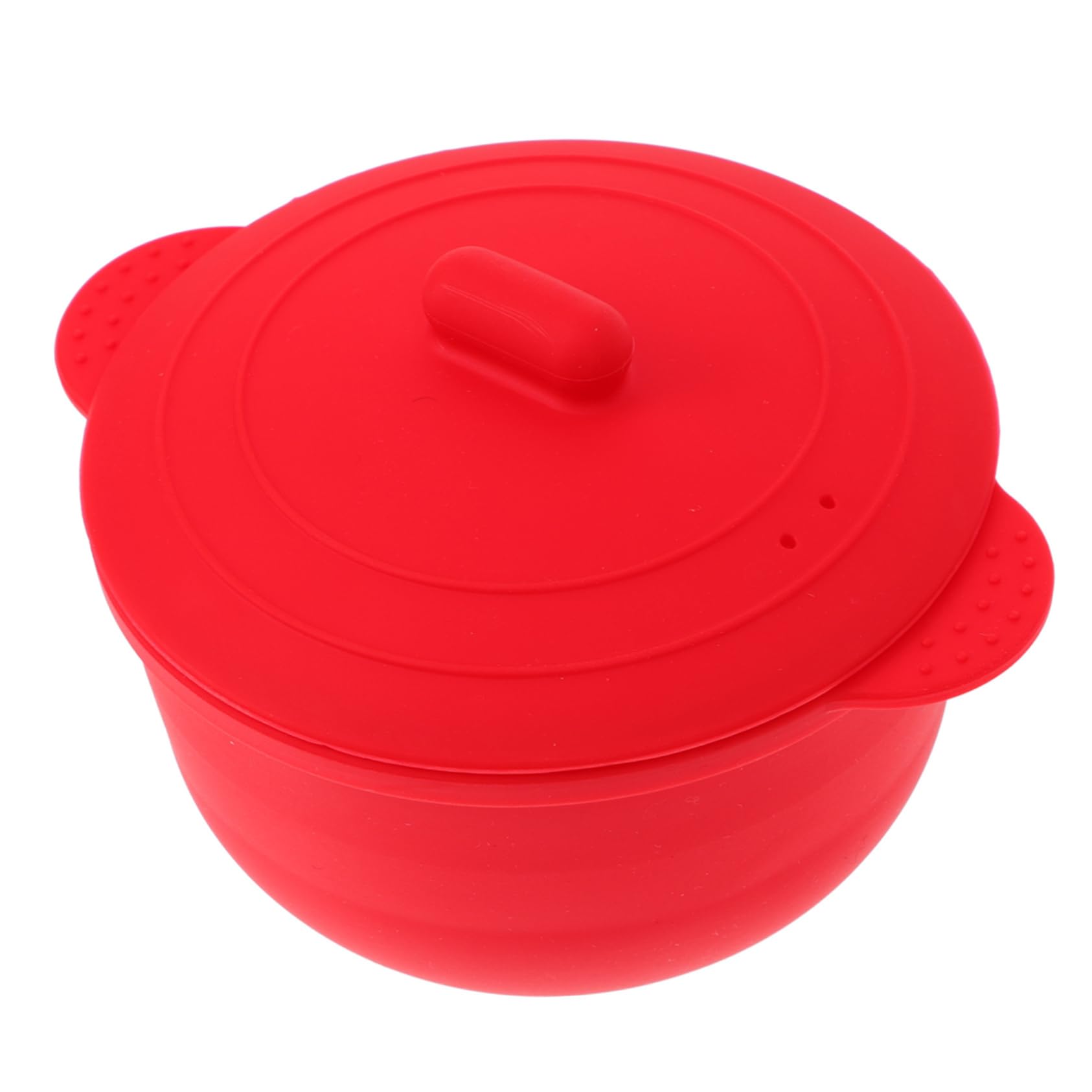 Silicone Wax Melter Bowl - Portable Makeup & Liquid Containers for Travel - Wax Melting Tool with Heater for DIY, Spa, and Home Use - Red