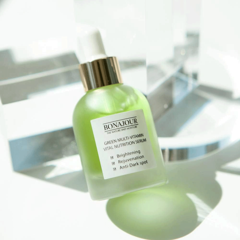 BONAJOUR Green Multi Vitamin Vital Nutrition Serum 35ml - Hydrating Anti-Aging Face Serum with Vitamins for Glowing Skin | Perfect for Daily Skincare Routine & Nighttime Moisturizing